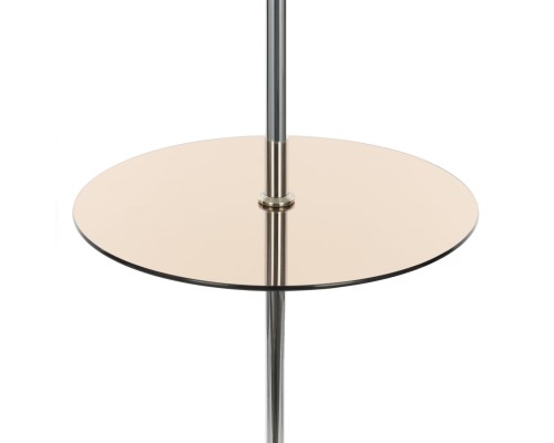 CL402970T Линц Хром+Белый Торшер со столиком