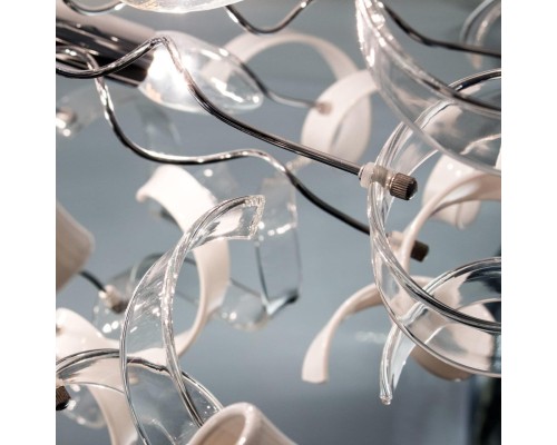 Потолочная люстра Citilux CL222161 Рандом Хром+Прозрачная+Белая