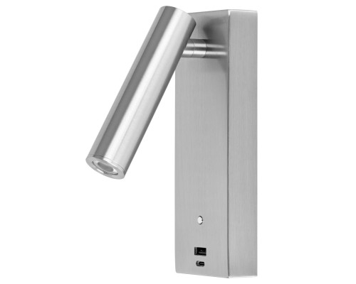 CL704432 Декарт Хром Мат. Св-к Настенный с USB