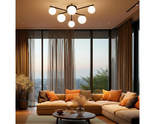 CL209261 GLOB Черный Св-к Люстра