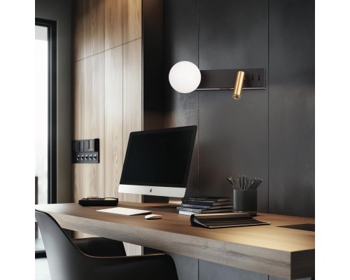 CL704451 Декарт Черный+Бронза Св-к Настенный