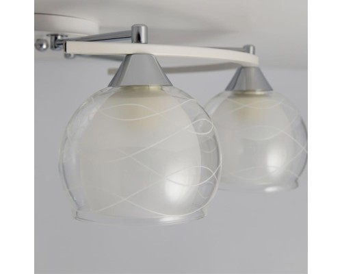 Потолочная люстра Citilux CL157161 Буги Белая+Хром