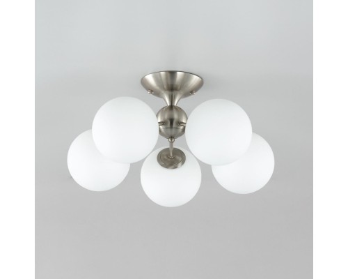 CL102154 Томми Хром Мат.+ Белый Св-к Люстра