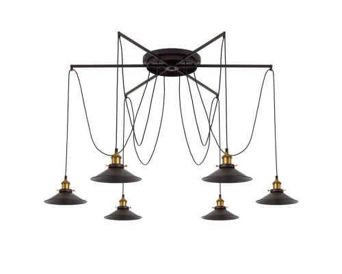 Люстра лофт Citilux CL451261 Эдисон Венге + Бронза