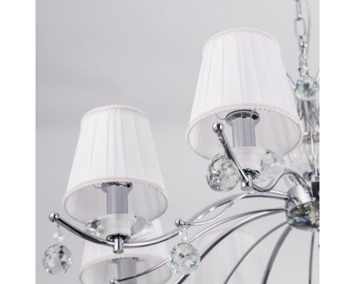 Подвесная люстра Citilux CL438181 Шелли Хром + Белый