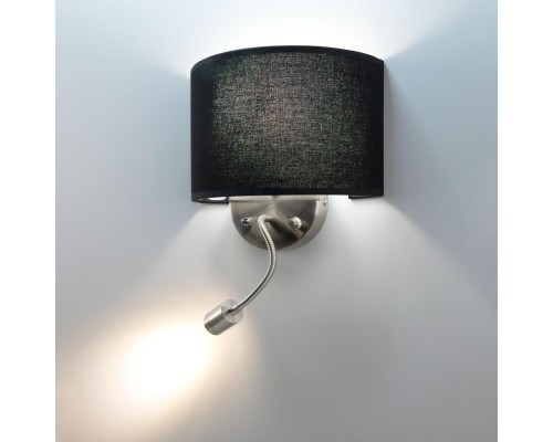 Бра с выключателем и лампой для чтения 3Вт 3000K Citilux CL704305 Декарт Хром Мат. + Черный