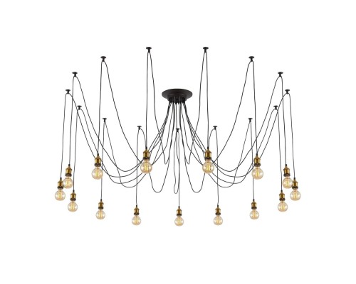 Люстра лофт Citilux CL451151 Эдисон Венге + Бронза