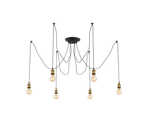 Люстра лофт Citilux CL451061 Эдисон Венге + Бронза