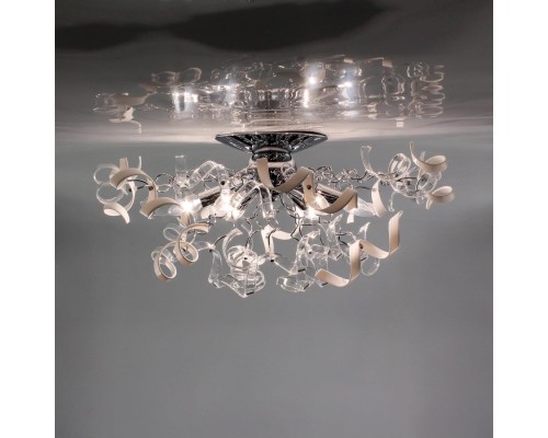 Потолочная люстра Citilux CL222161 Рандом Хром+Прозрачная+Белая