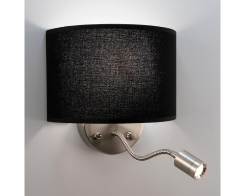 Бра с выключателем и лампой для чтения 3Вт 3000K Citilux CL704305 Декарт Хром Мат. + Черный