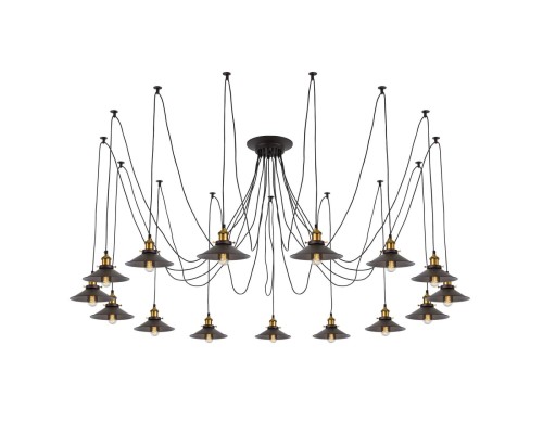 Люстра лофт Citilux CL451151 Эдисон Венге + Бронза