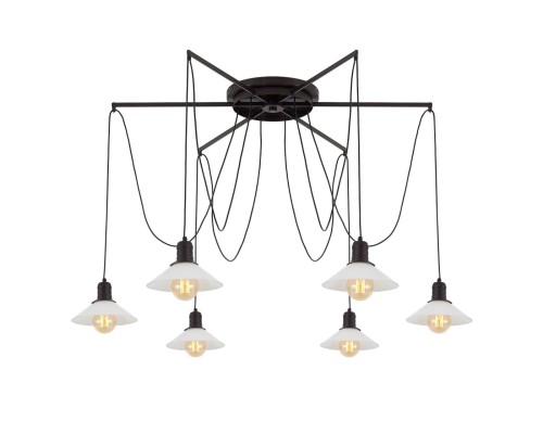 Люстра лофт Citilux CL451262 Эдисон Венге + Черный