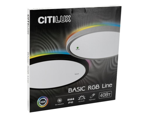 CL738321EL Бейсик Лайн Черный Св-к с пультом LED+RGB 40W