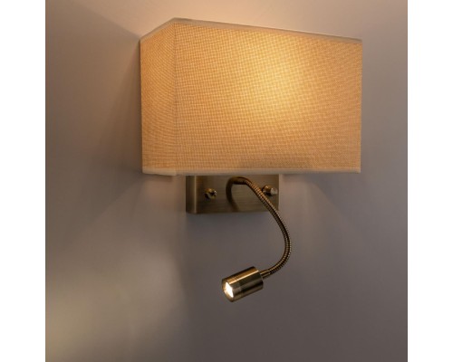 Бра с выключателем и лампой для чтения 3Вт 3000K Citilux CL704303 Декарт Бронза Старая