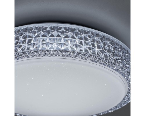 Потолочный светодиодный светильник с диммером Citilux CL71818 Альпина 18 Вт 3400-3600K Белый + Прозрачный