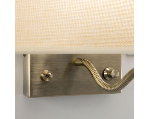 Бра с выключателем и лампой для чтения 3Вт 3000K Citilux CL704303 Декарт Бронза Старая