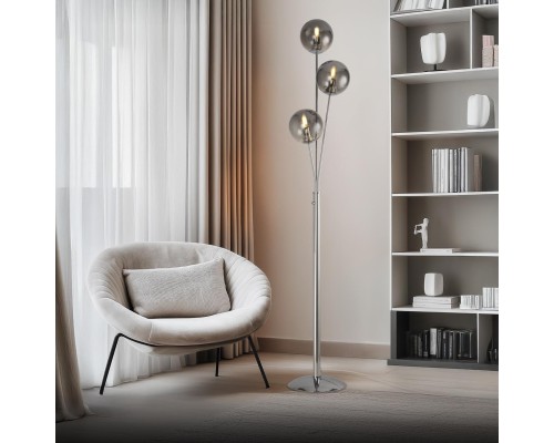 CL102930 Томми Хром+Дымч. Св-к Торшер