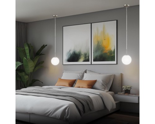 CL102014 Томми Хром Мат.+ Белый Св-к Подвес