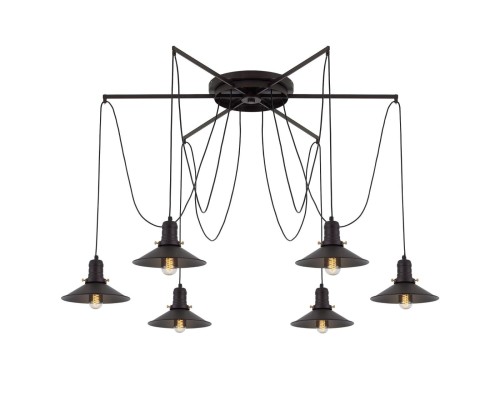 Люстра лофт Citilux CL451262 Эдисон Венге + Черный