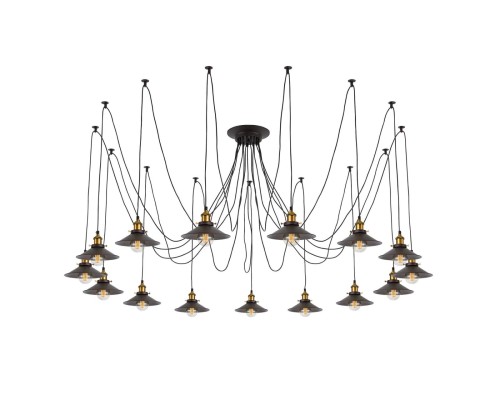 Люстра лофт Citilux CL451151 Эдисон Венге + Бронза