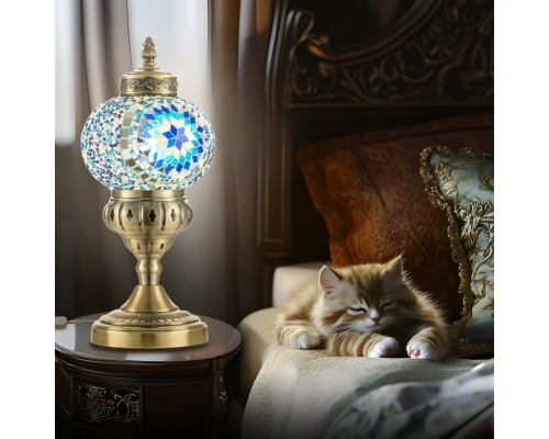 CL419816 Каир Мозаика Синяя Св-к Настольный