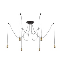 Люстра лофт Citilux CL451061 Эдисон Венге + Бронза