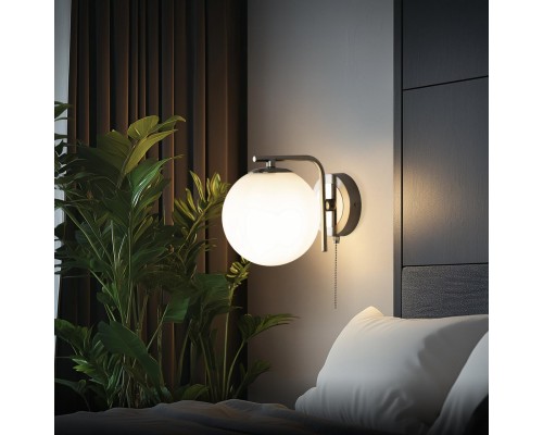 CL102314 Томми Хром Мат.+ Белый Св-к Бра