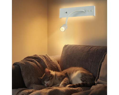 CL704470 Декарт Белый Св-к Настенный с USB