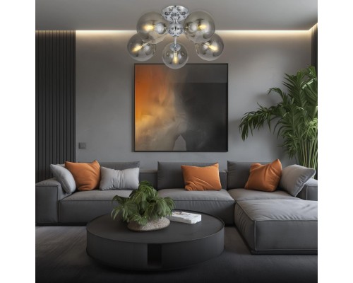 CL102150 Томми Хром+Дымч. Св-к Люстра