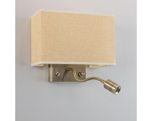 Бра с выключателем и лампой для чтения 3Вт 3000K Citilux CL704303 Декарт Бронза Старая