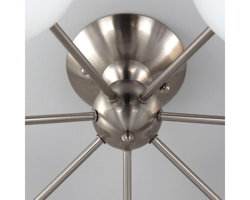 CL102174 Томми Хром Мат.+ Белый Св-к Люстра