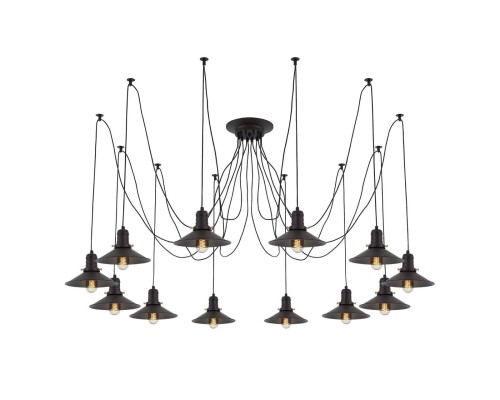 Люстра лофт Citilux CL451122 Эдисон Венге + Черный