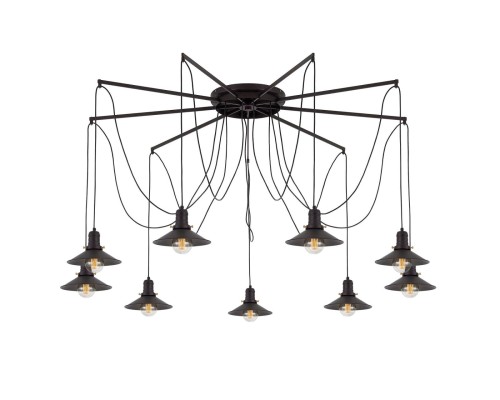 Люстра лофт Citilux CL451292 Эдисон 6 Венге + Черный