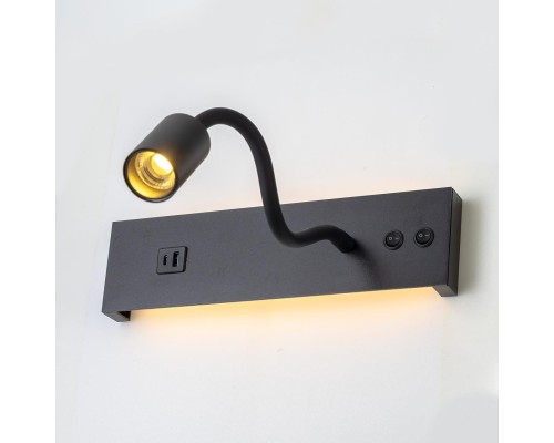 CL704471 Декарт Черный Св-к Настенный с USB