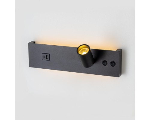 CL704461 Декарт Черный Св-к Настенный с USB