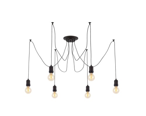 Люстра лофт Citilux CL451062 Эдисон Венге + Черный