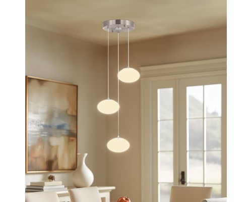 CL226A031 ATMAN Смарт Хром.Мат. Люстра Подвесная