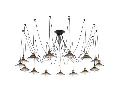 Люстра лофт Citilux CL451151 Эдисон Венге + Бронза