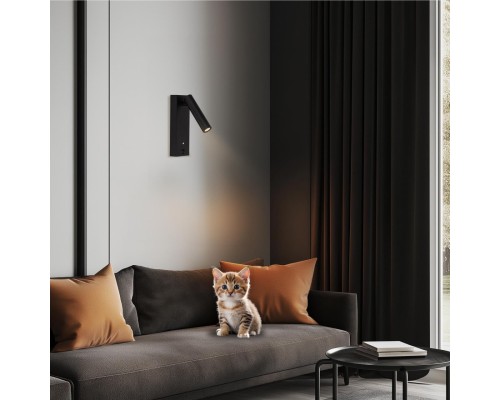 CL704431 Декарт Черный Св-к Настенный с USB