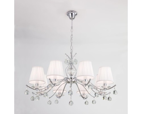 Подвесная люстра Citilux CL438181 Шелли Хром + Белый