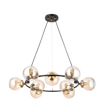 Люстра подвесная Citilux Планета CL105195 Черн+Дымч. 