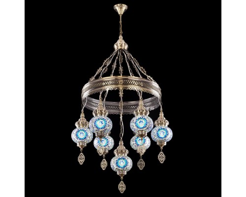 CL419166 Каир Мозаика Синяя Люстра