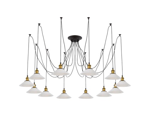 Люстра лофт Citilux CL451121 Эдисон Венге + Бронза