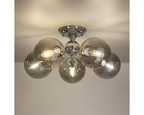 CL102150 Томми Хром+Дымч. Св-к Люстра