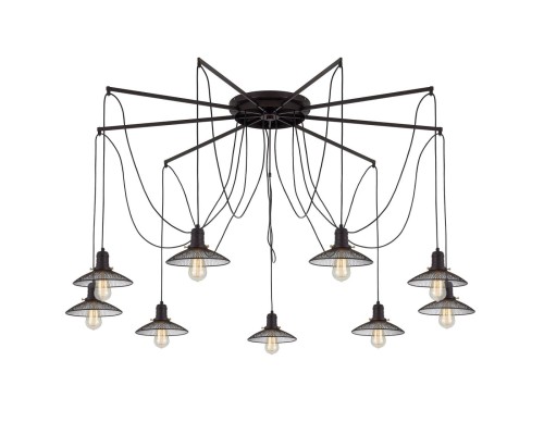 Люстра лофт Citilux CL451292 Эдисон 6 Венге + Черный