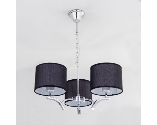 Подвесная люстра Citilux CL460132 Эвора Рондо Хром+Черный