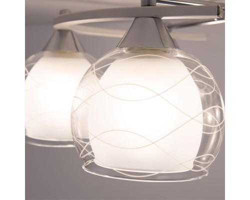 Потолочная люстра Citilux CL157161 Буги Белая+Хром