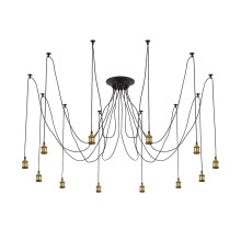 Люстра лофт Citilux CL451121 Эдисон Венге + Бронза