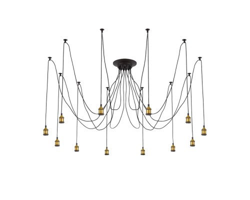 Люстра лофт Citilux CL451121 Эдисон Венге + Бронза