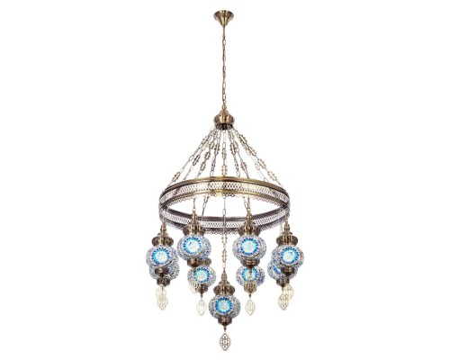 CL419186 Каир Мозаика Синяя Люстра